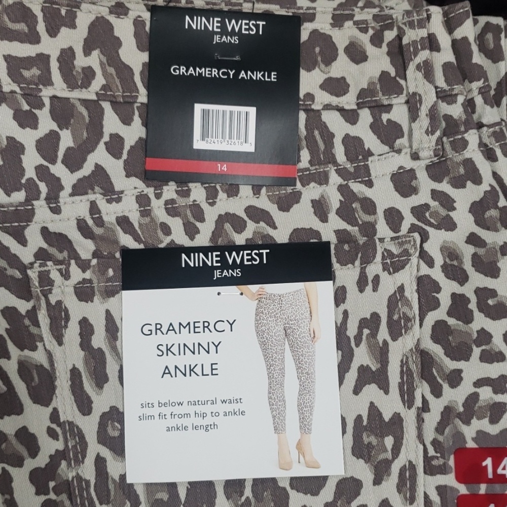 NWT Nine West Gramercy Skinny Ankle Jeans size 14